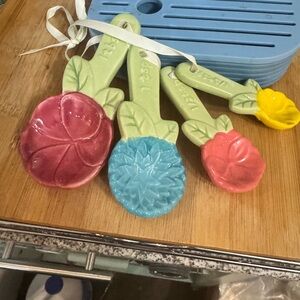 Colorful The Pioneer Woman Ceramic Measuring Spoons Set